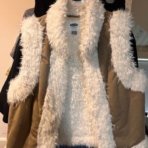 Old Navy Faux Fur Vest, Size L
